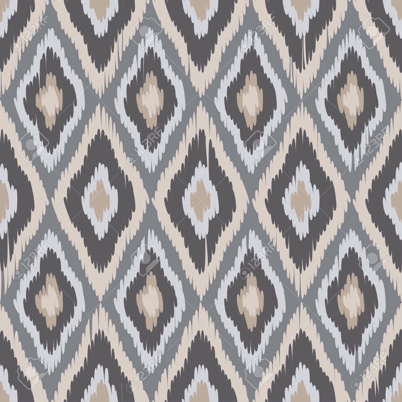 Ethnic Boho Seamless Pattern Ikat Print Repeating Background