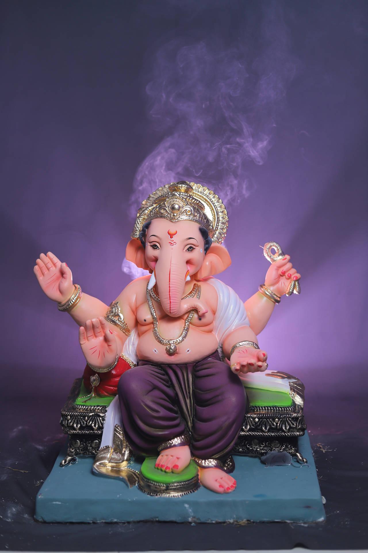 Smoking Incense For Ganesh Mobile Wallpaper