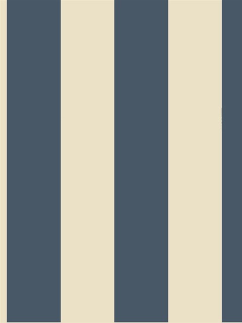 Navy Nautical Striped Wallpaper Traditional Houston