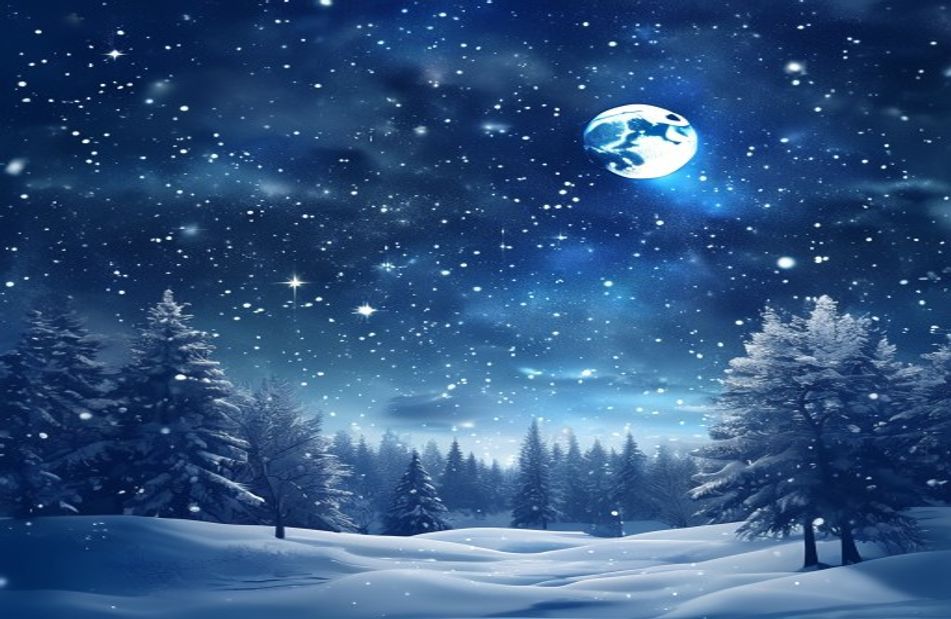 Winter Night Sky Wallpaper