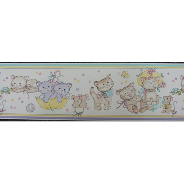 Free download Home Wallpaper Borders Cats Playing Pastel Border