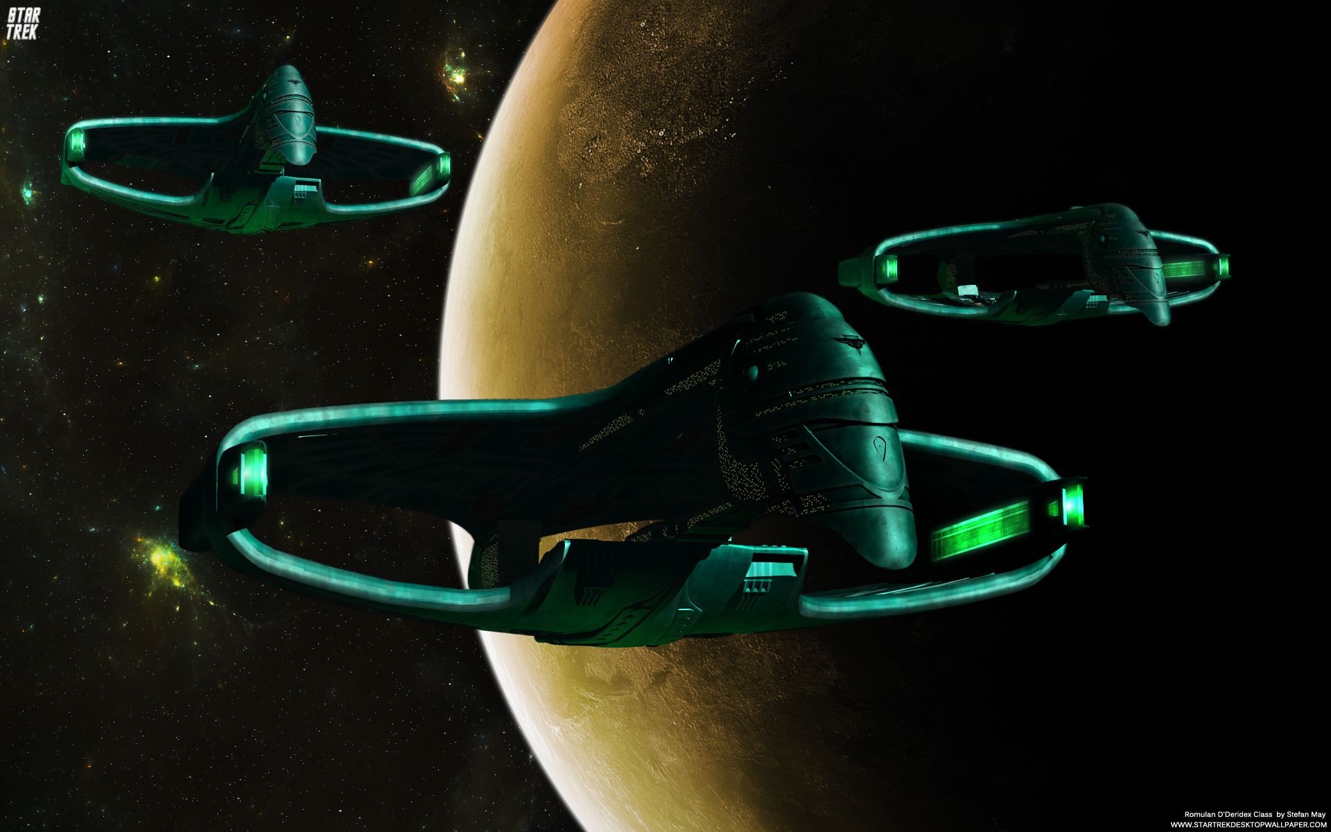 Star Trek Romulan D Deridex Class Warbird Puter