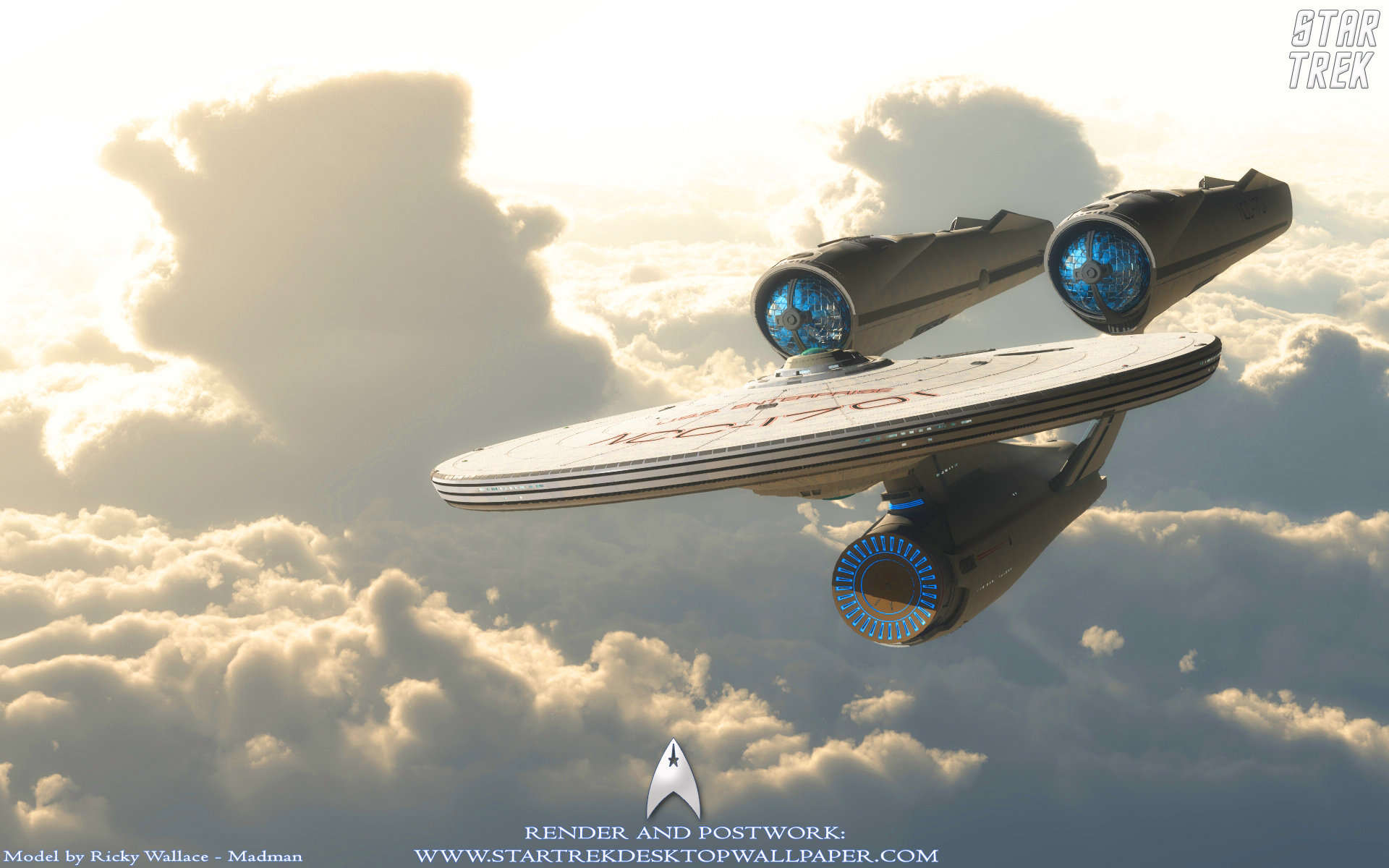 Star Trek Uss Enterprise Ncc1701 On Clouds Puter