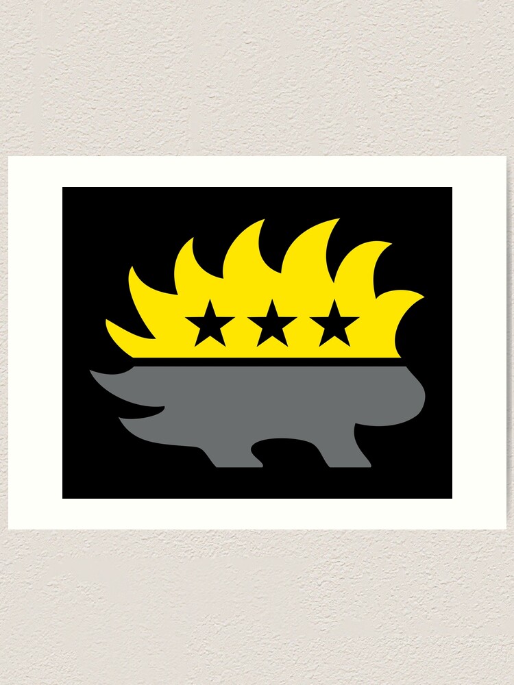 Ancap Libertarian Porcupine Black And Yellow Anarcho Capitalist