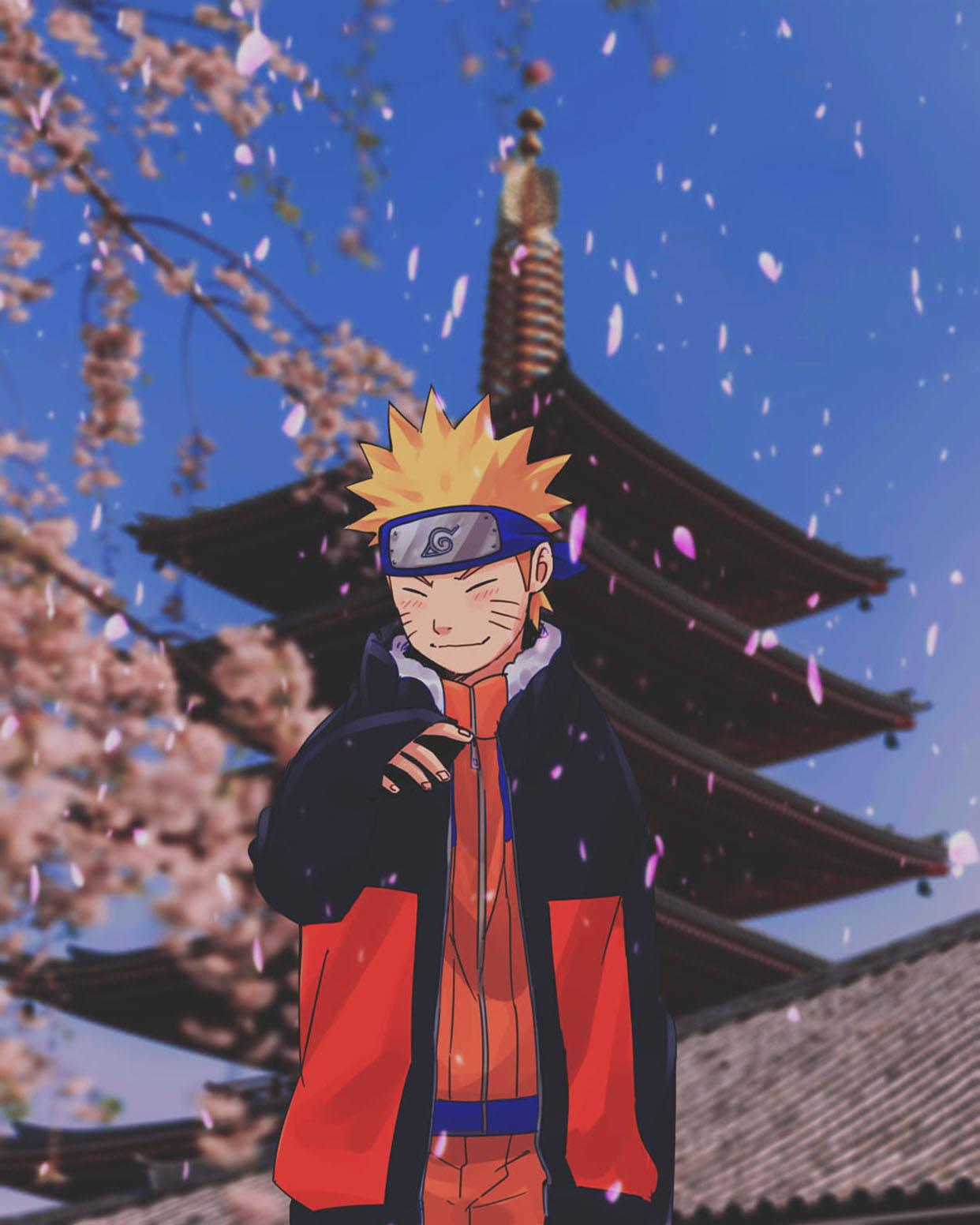 Cute Naruto Japanese Temple Wallpaper