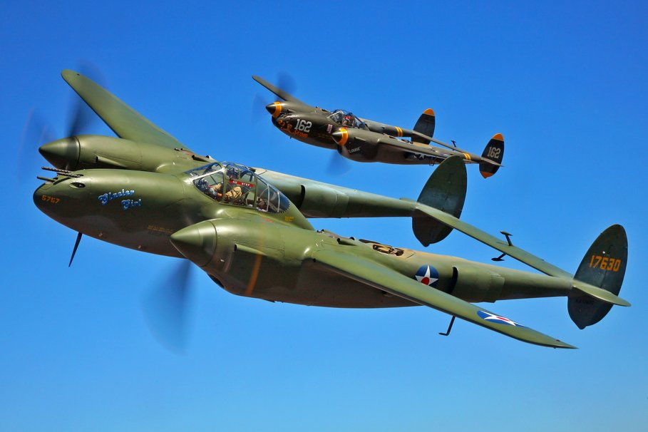 P38 Lightnings Glacier Girl S Wallpaper