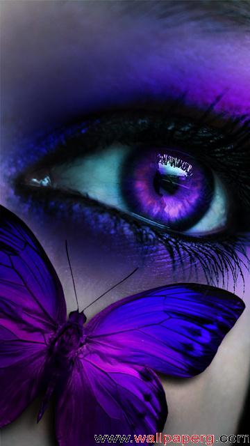 Purple Eyes Abstract Wallpaper For Your Mobile Cell Phone