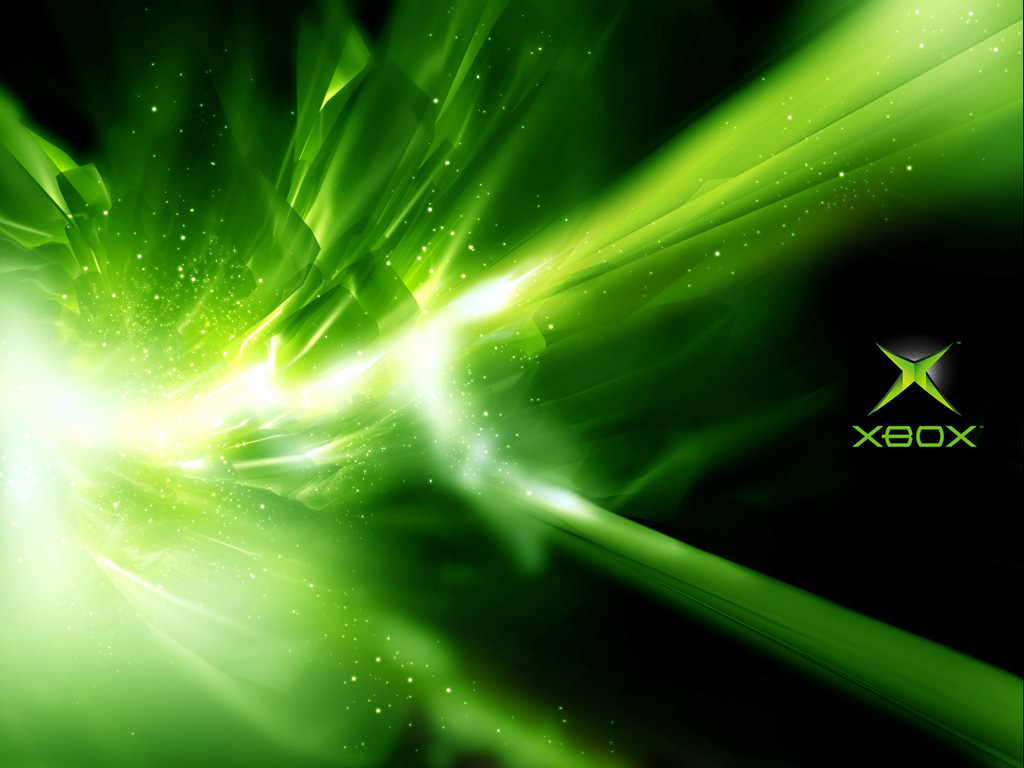 Abstract green explosion background with Xbox logo, suitable for an Xbox wallpaper