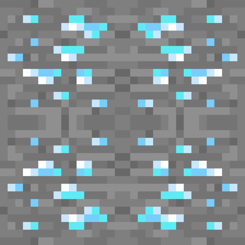 minecraft diamond ore pixel art
