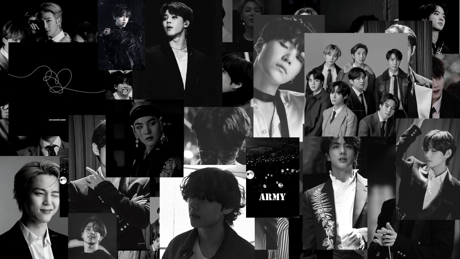 Black Bts Desktop Wallpaper