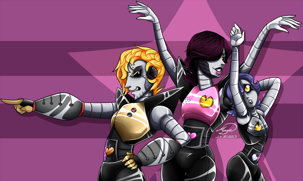 Mettaton And Cousin Bots By Lethalauroramage