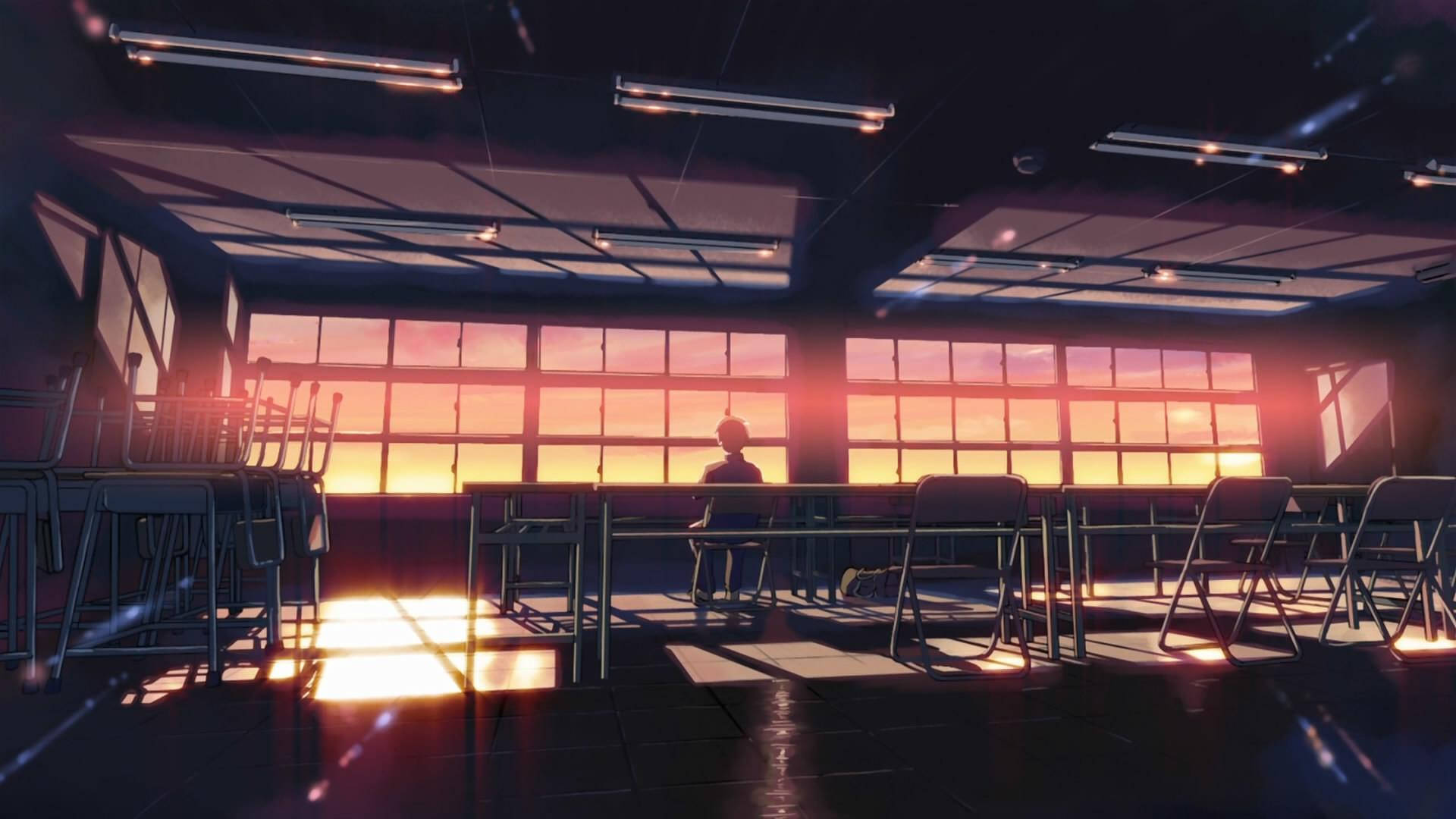 Anime School Scenery Wallpaper
