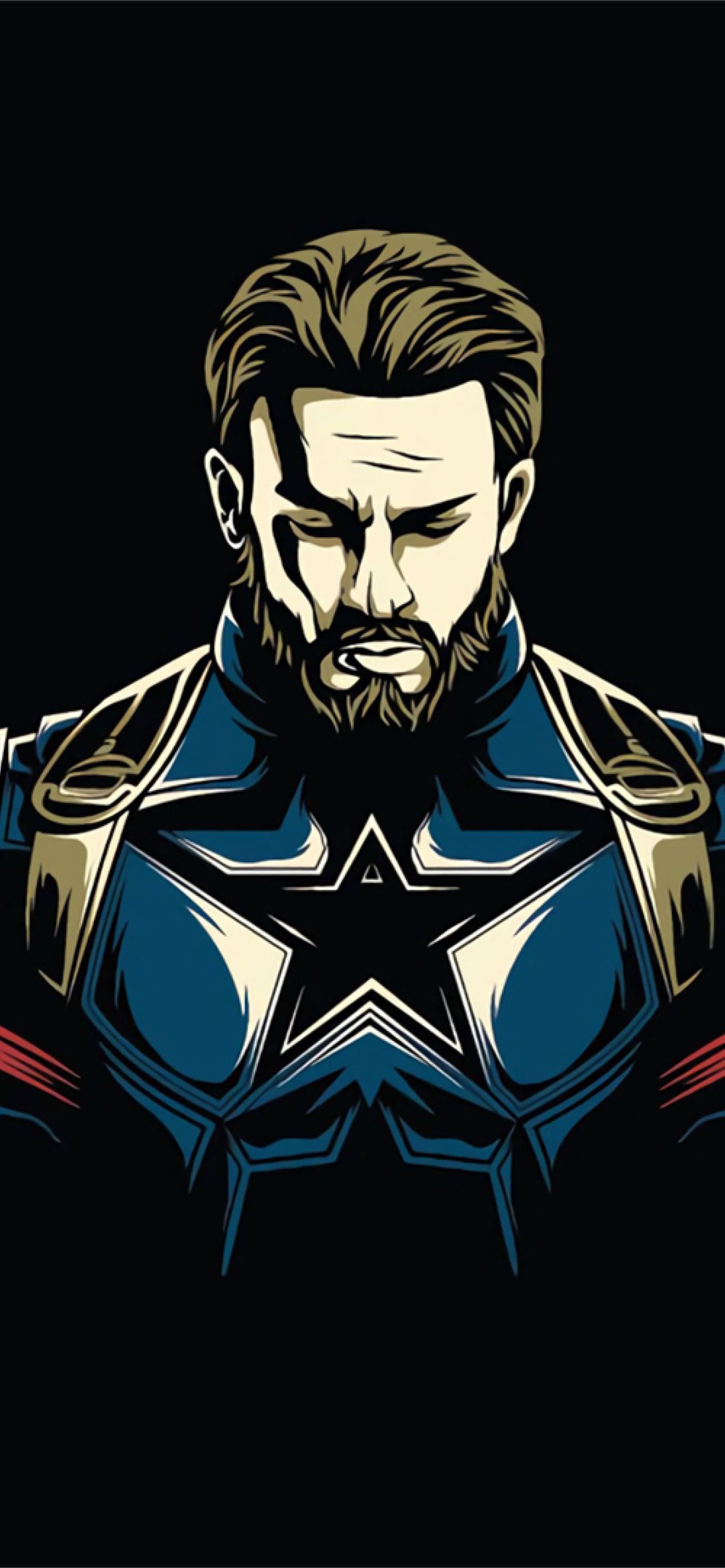 Captain America Beard Top Captain America Bea iPhone 1284x2778