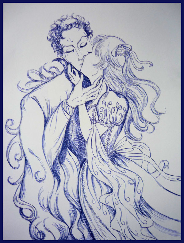Anime Love Couple Kiss HD Wallpaper Of