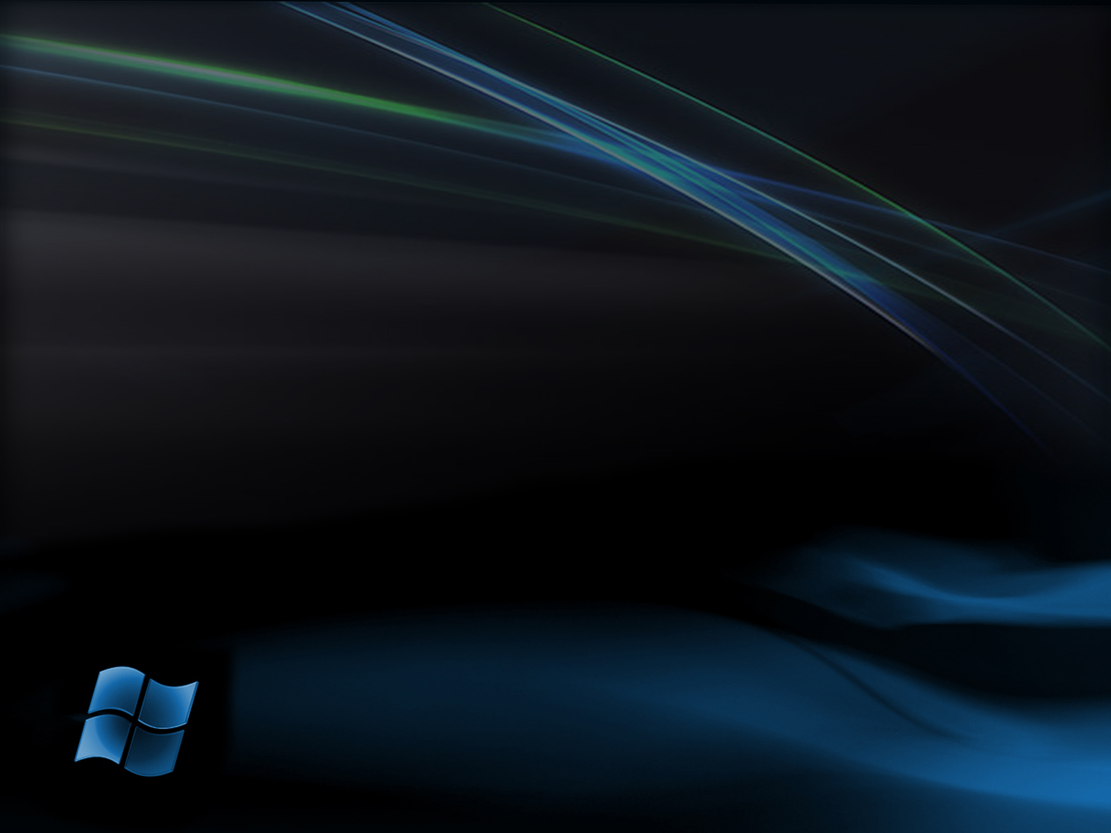 Abstract Windows wallpaper with flowing lines and subtle blue glow