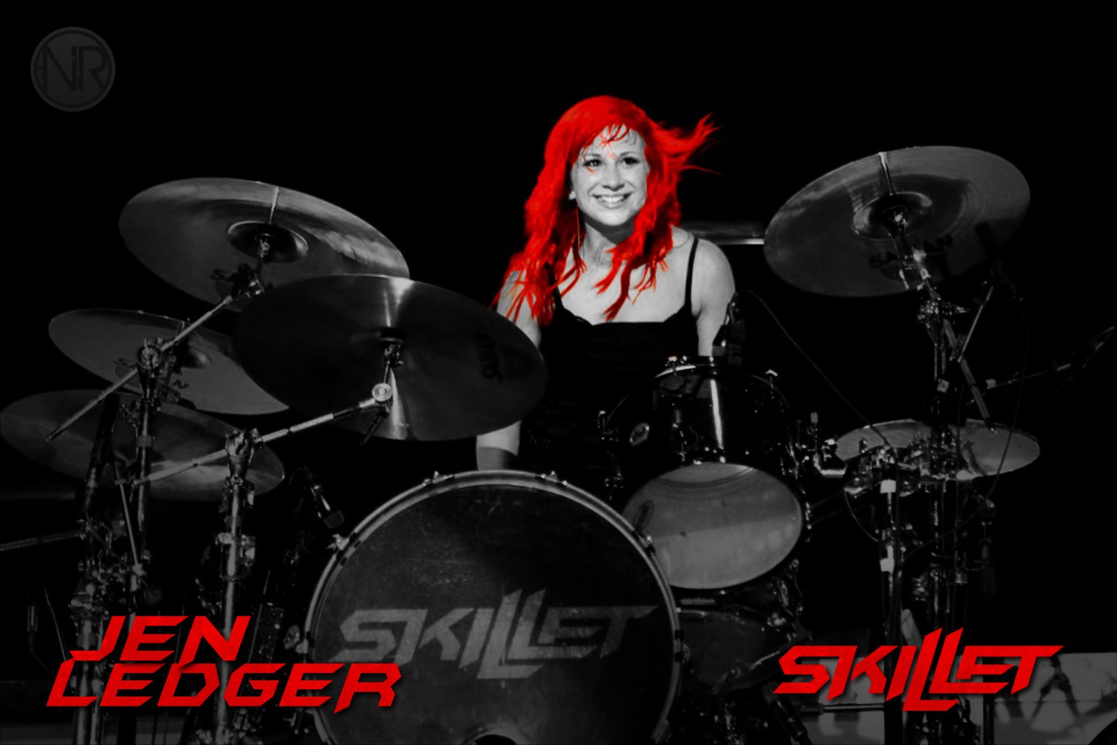 Jen Ledger Skillet Puter Background Red By