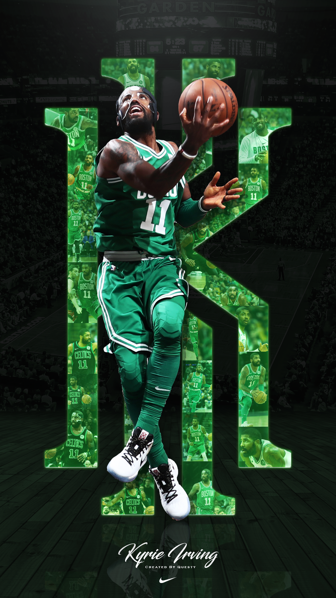 Kyrie Irving Celtics iPhone Wallpaper Created By Questytv On