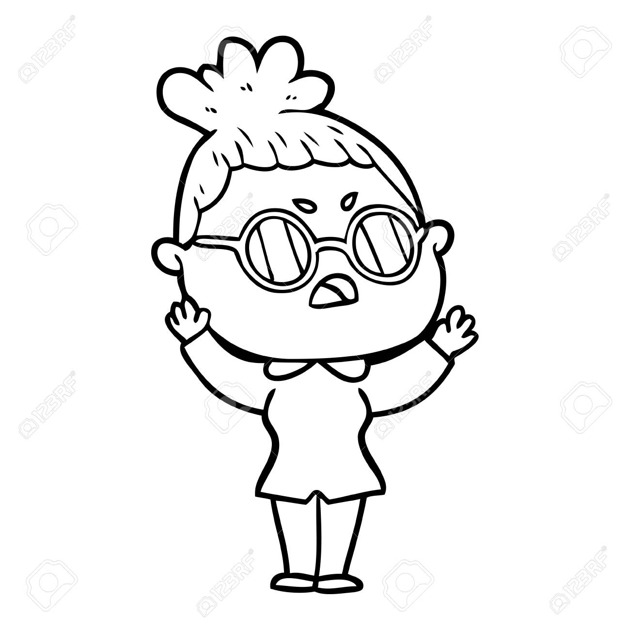 Free Download A Cartoon Annoyed Woman On Plain Background Royalty Free 