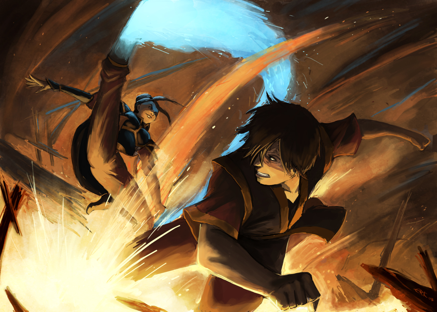 Download Handsome Anime Boy Zuko Fanart Wallpaper