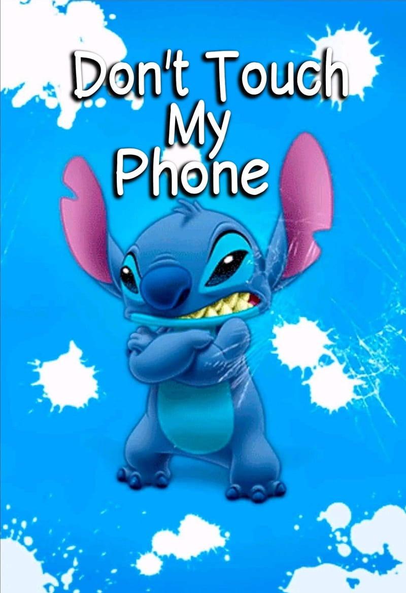 Damaged Don T Touch My Phone Stitch Wallpaper