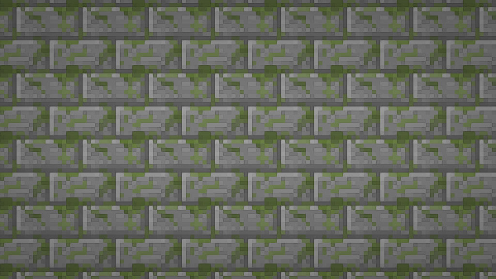 Minecraft Moss Stone Brick Textured Wallpaper By Elbarnzo On