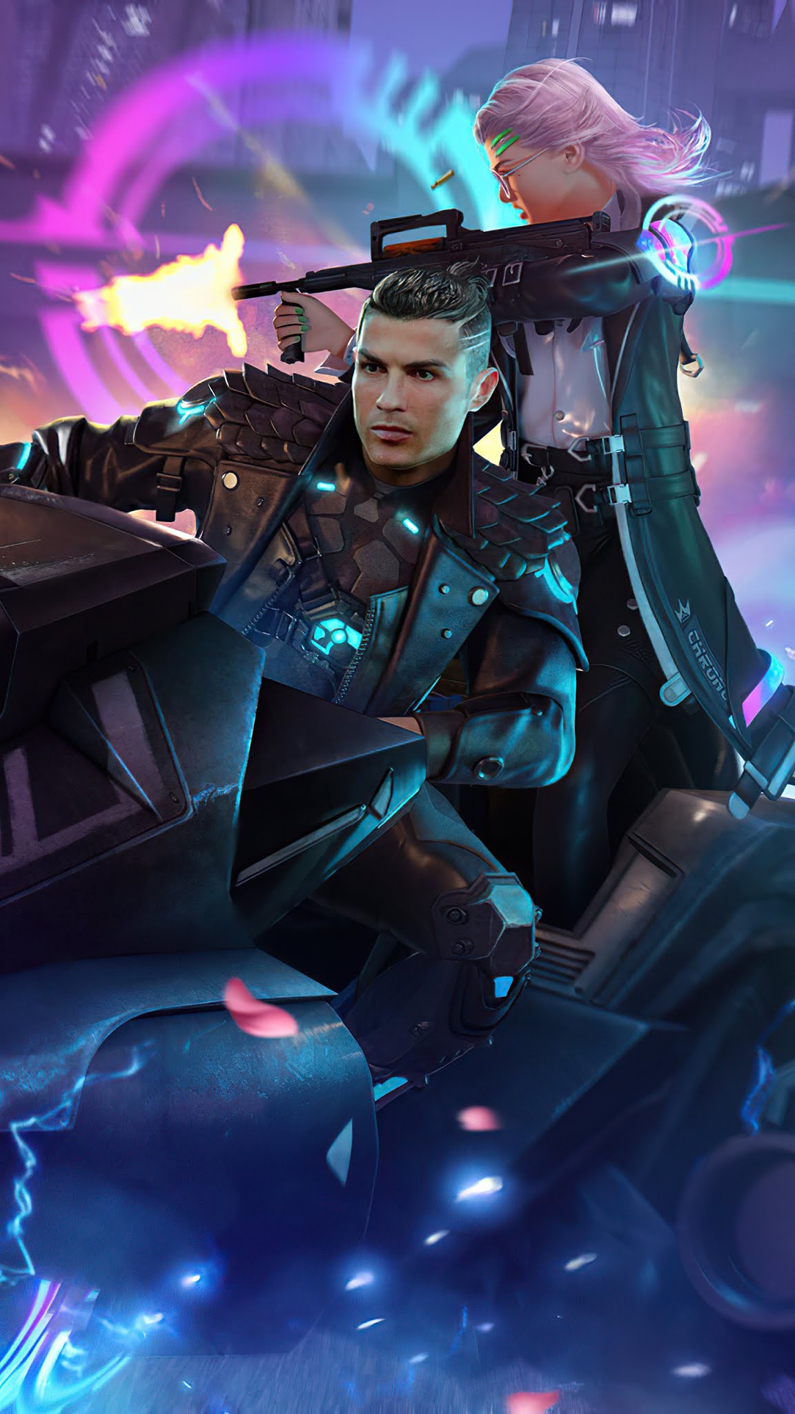 Cristiano Ronaldo Garena Fire 4k Wallpaper