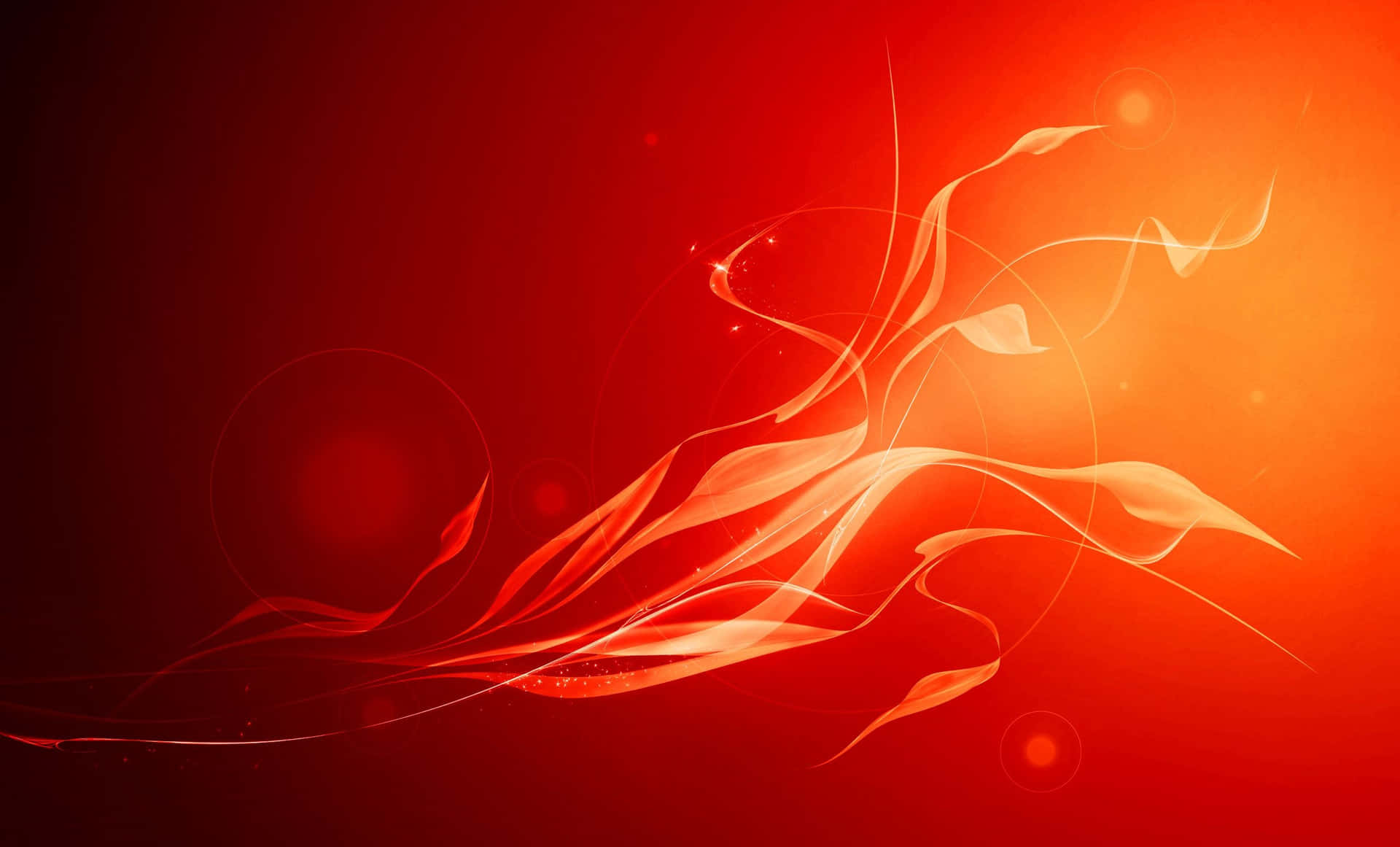 Abstract red wallpaper with flowing lines and glowing highlights