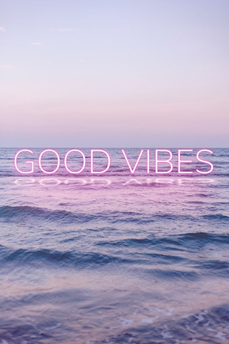 GOOD VIBES word pink neon typography free image by rawpixelcom