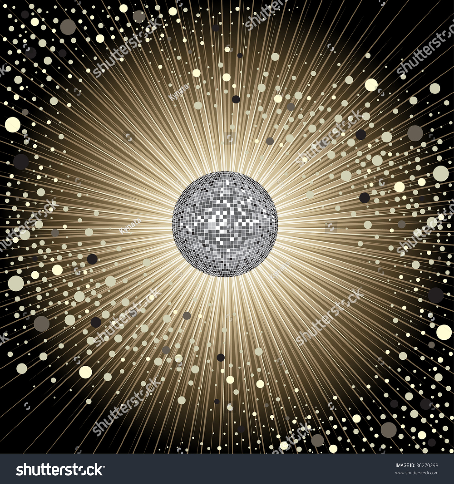 Vector Background Cd Cover Design With Disco Ball