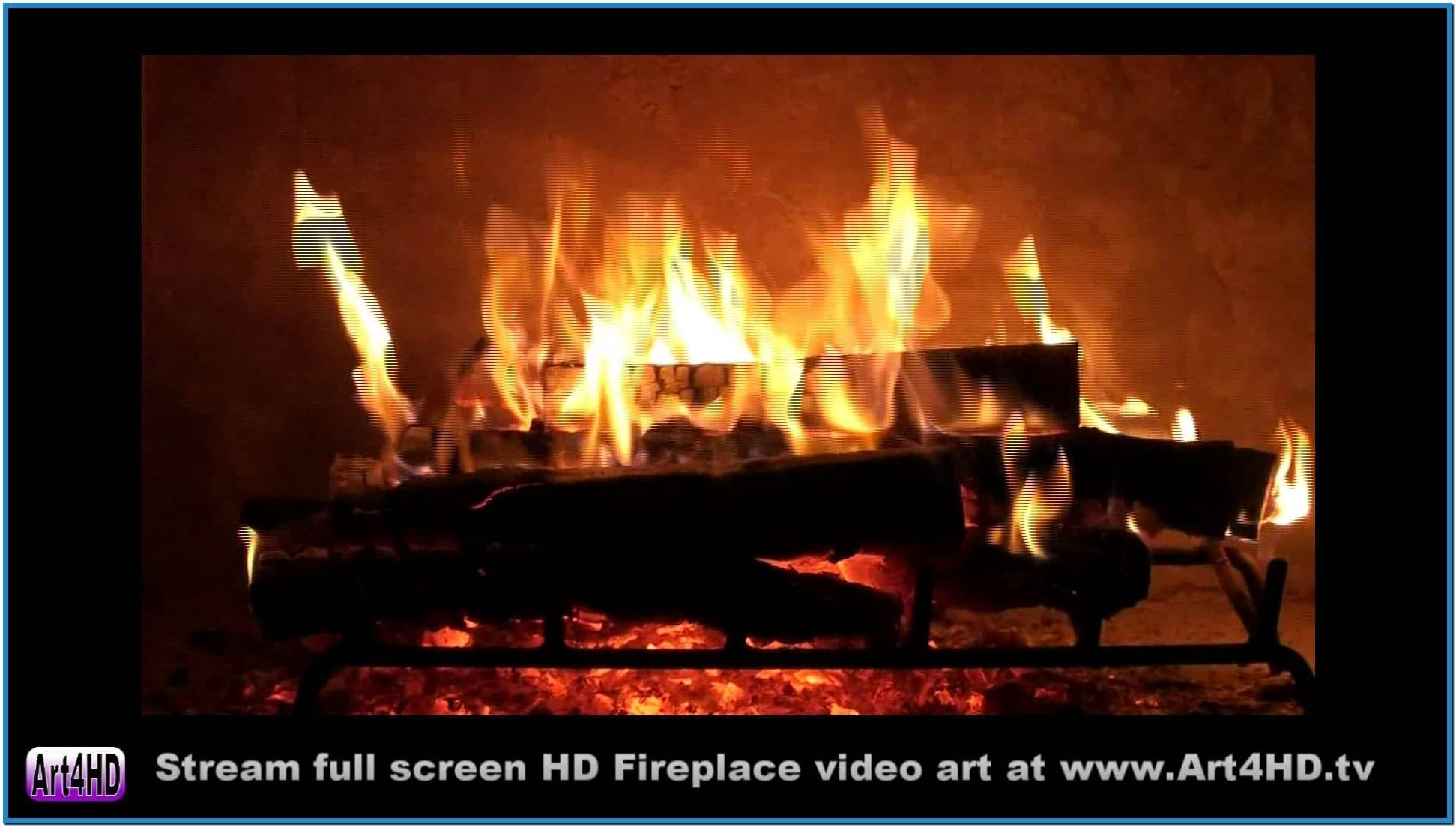 Burning Log Fire Screensaver