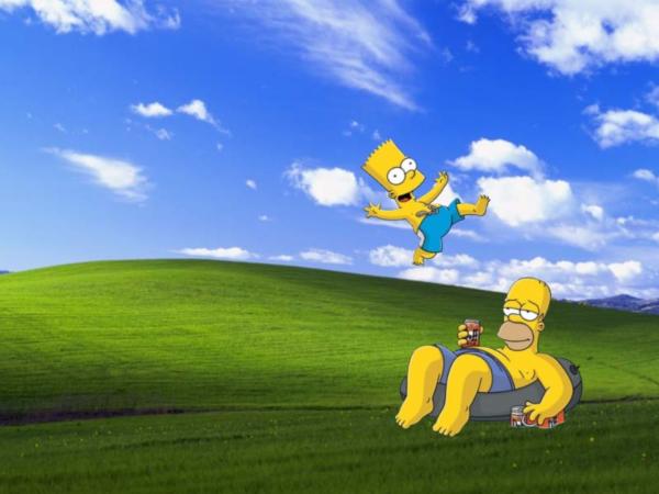 The Simpsons Clouds Wallpaper