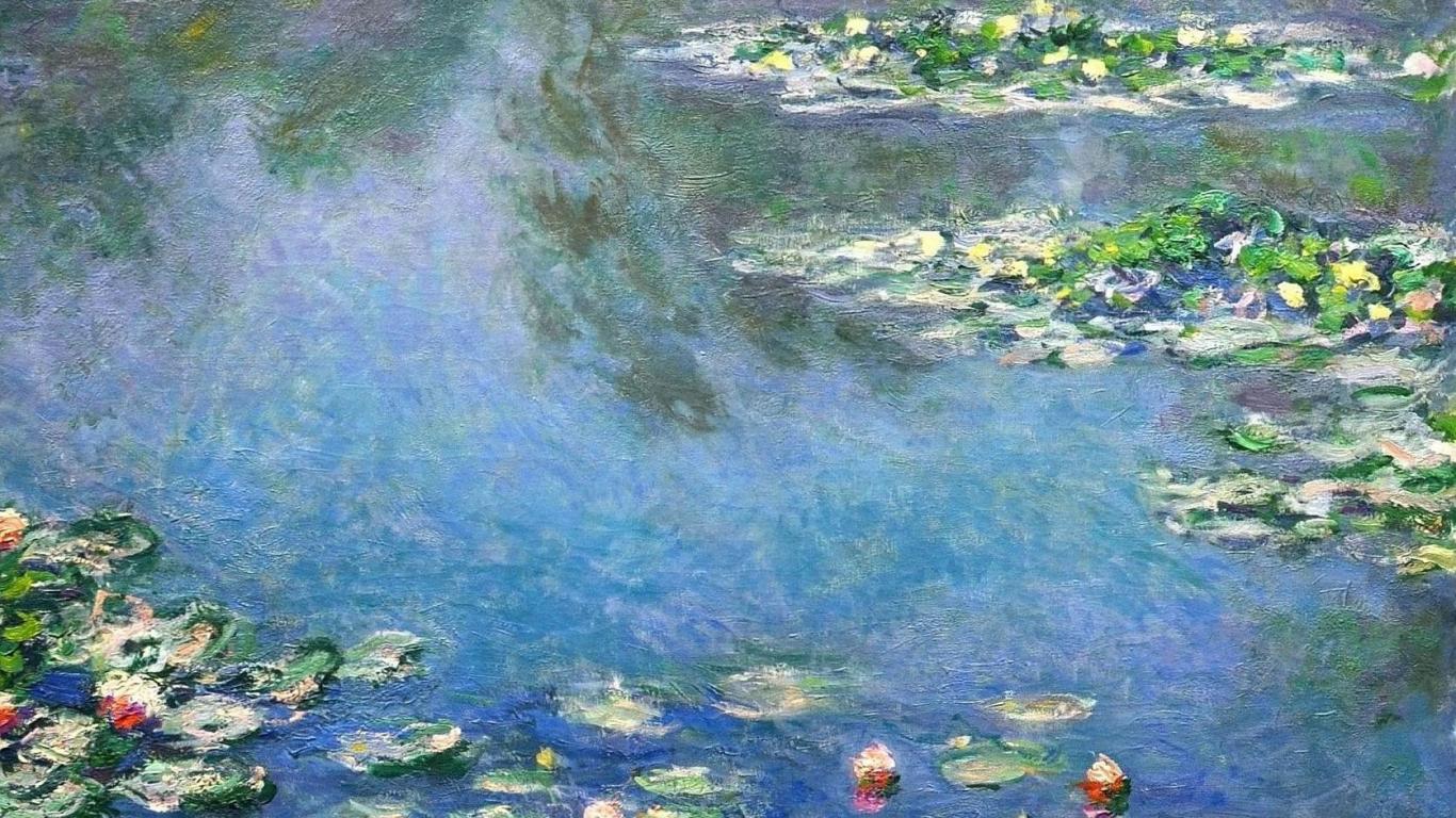 traditional art reflections claude monet impressionism wallpaper