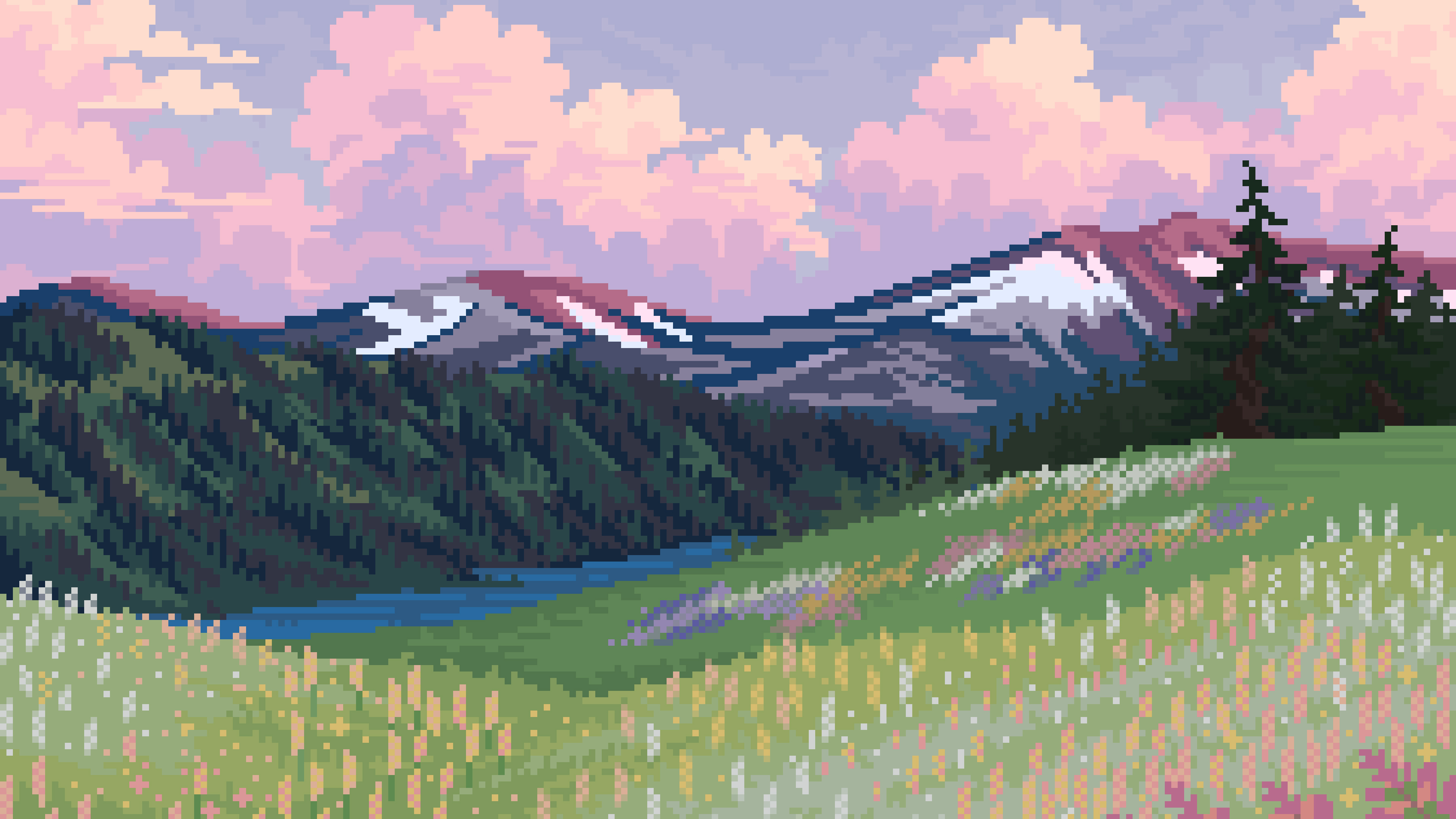 Aesthetic Pixel Art Hd Wallpaper