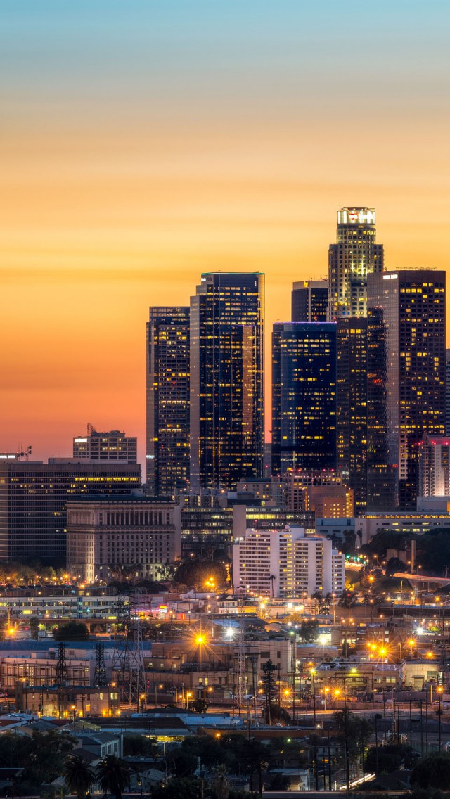 Los Angeles Skyline iPhone Wallpaper Background