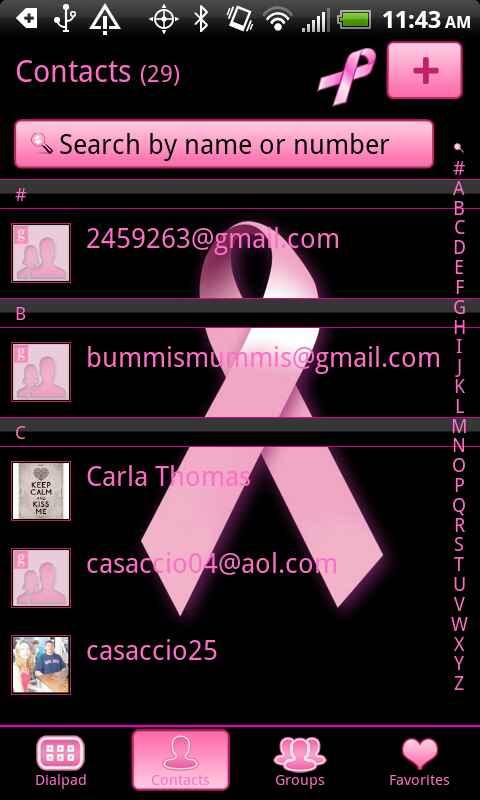 Go Contacts Ex Breast Cancer Android Apps On Google Play