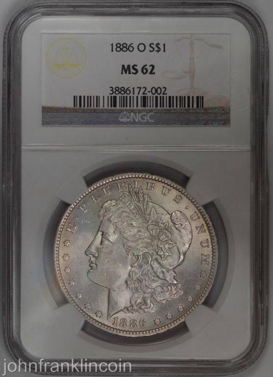 1886 o 1 Morgan Silver Dollar Ngc Ms62 k 985
