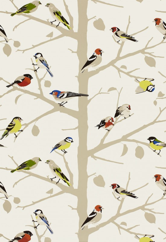 Sarah S House Powder Room Bird Wallpaper Source The Inspired