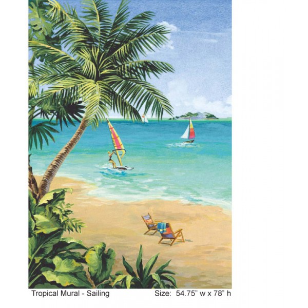  Wallpaper Childrens Wallpapers Animated Tropical Scene Wall 600x600