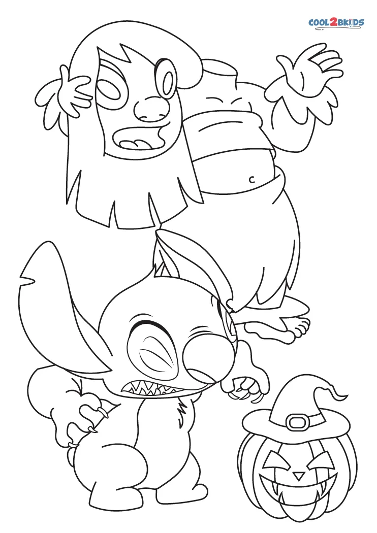 Lilo And Stitch Halloween Coloring S Wallpaper