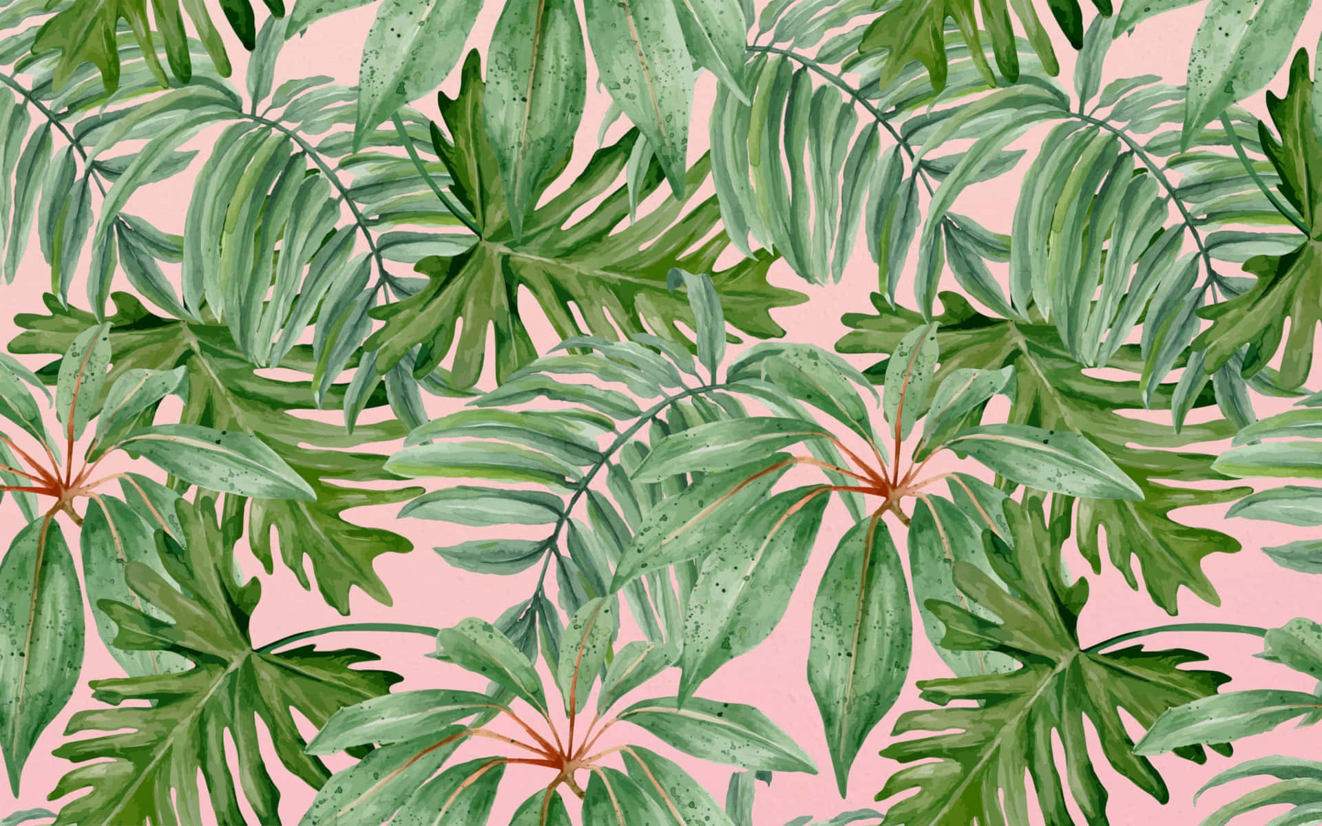 Tropical Leaves Desktop Wallpaper