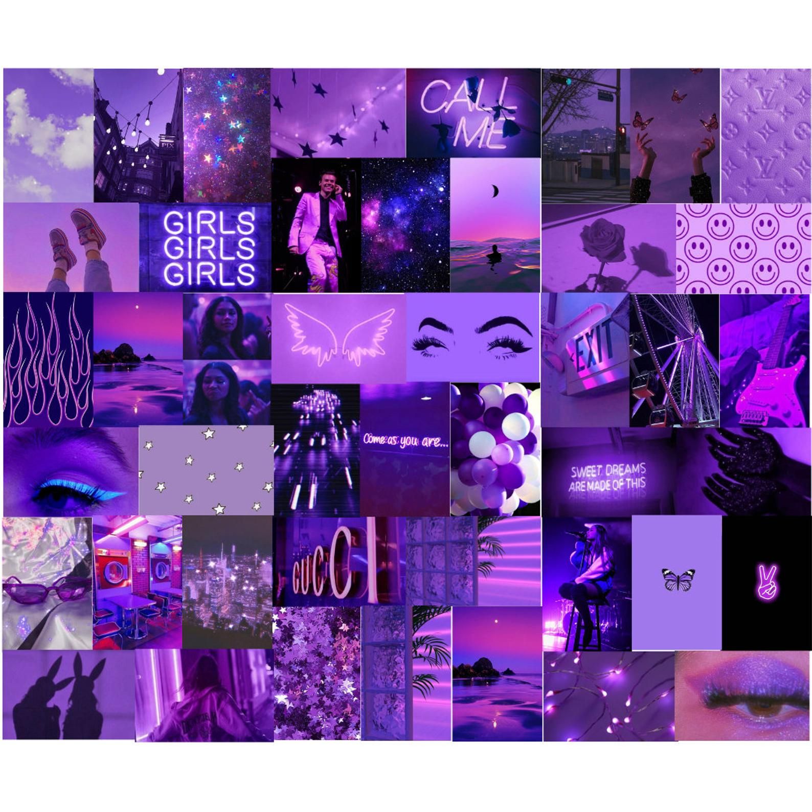 Aesthetic Picture For Wall Collage Pink And Purple V Wallpaper