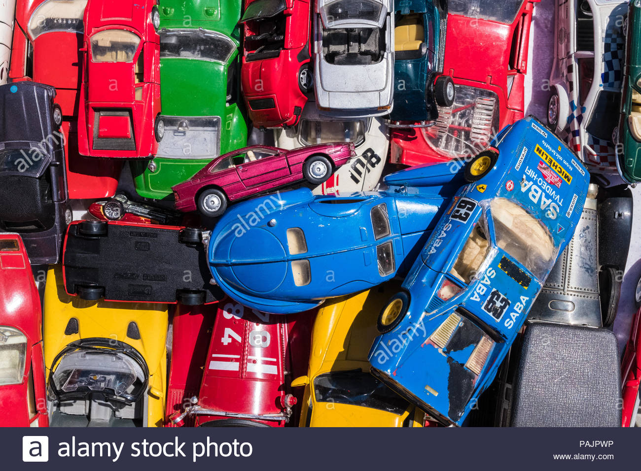 Colourful Car Toys On A Display At Memorabilia Store Beautiful