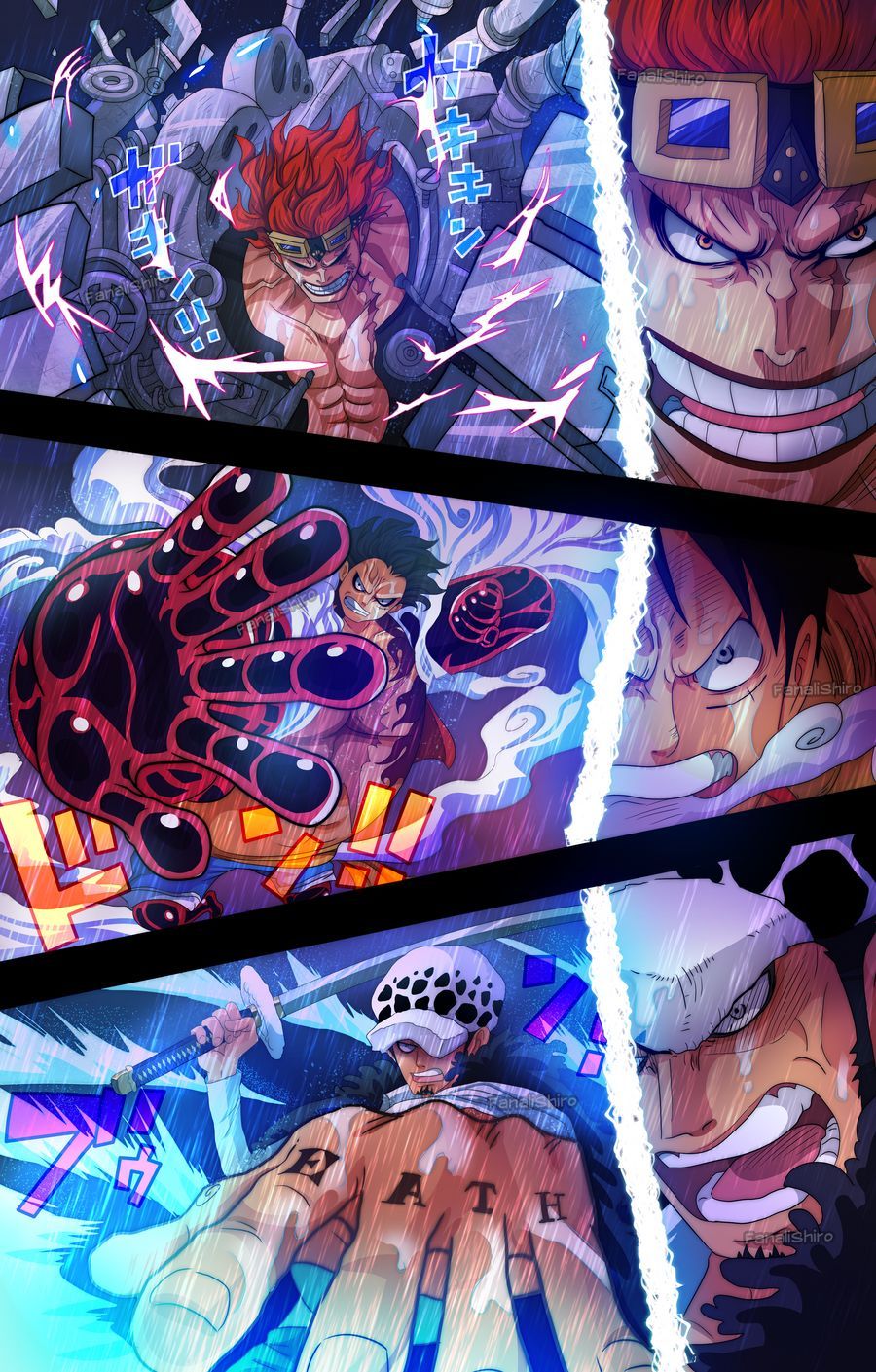 The Three Supernovas One Piece CH 975 by FanaliShiro on 900x1409