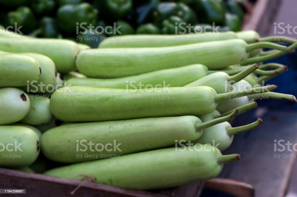 Bottle Gourd For Sale In Market Stock Photo Image Now