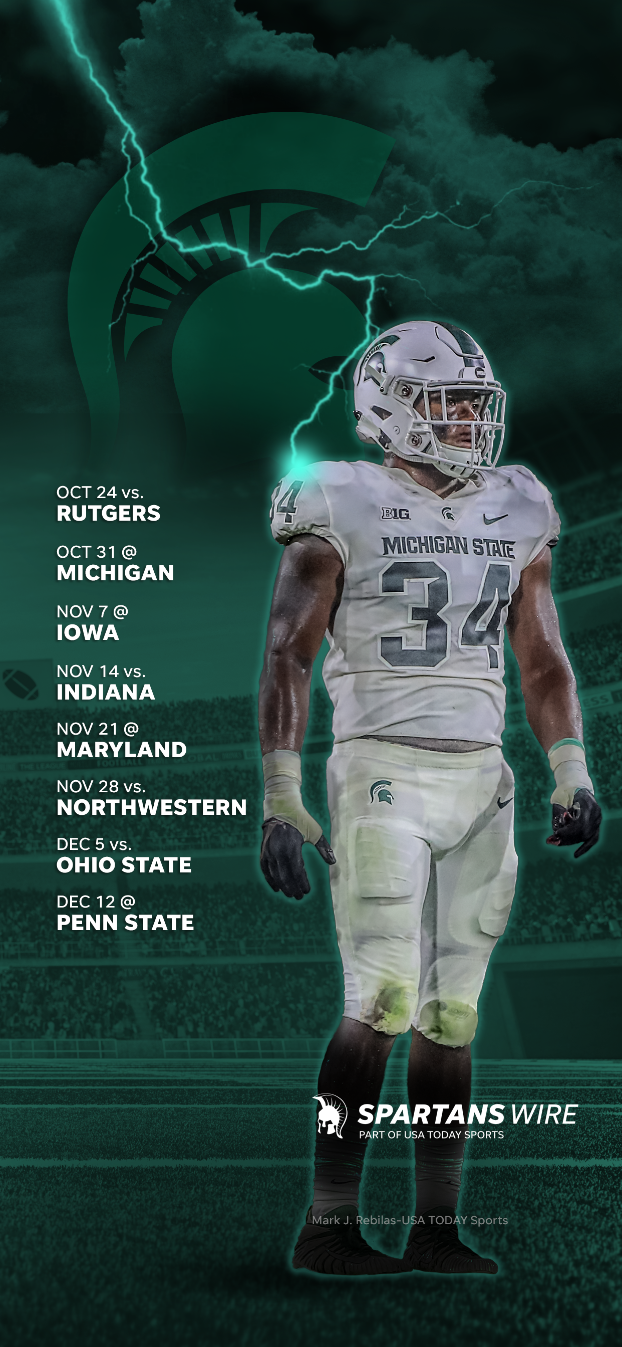 Michigan State Spartans Football Schedule Able Wallpaper