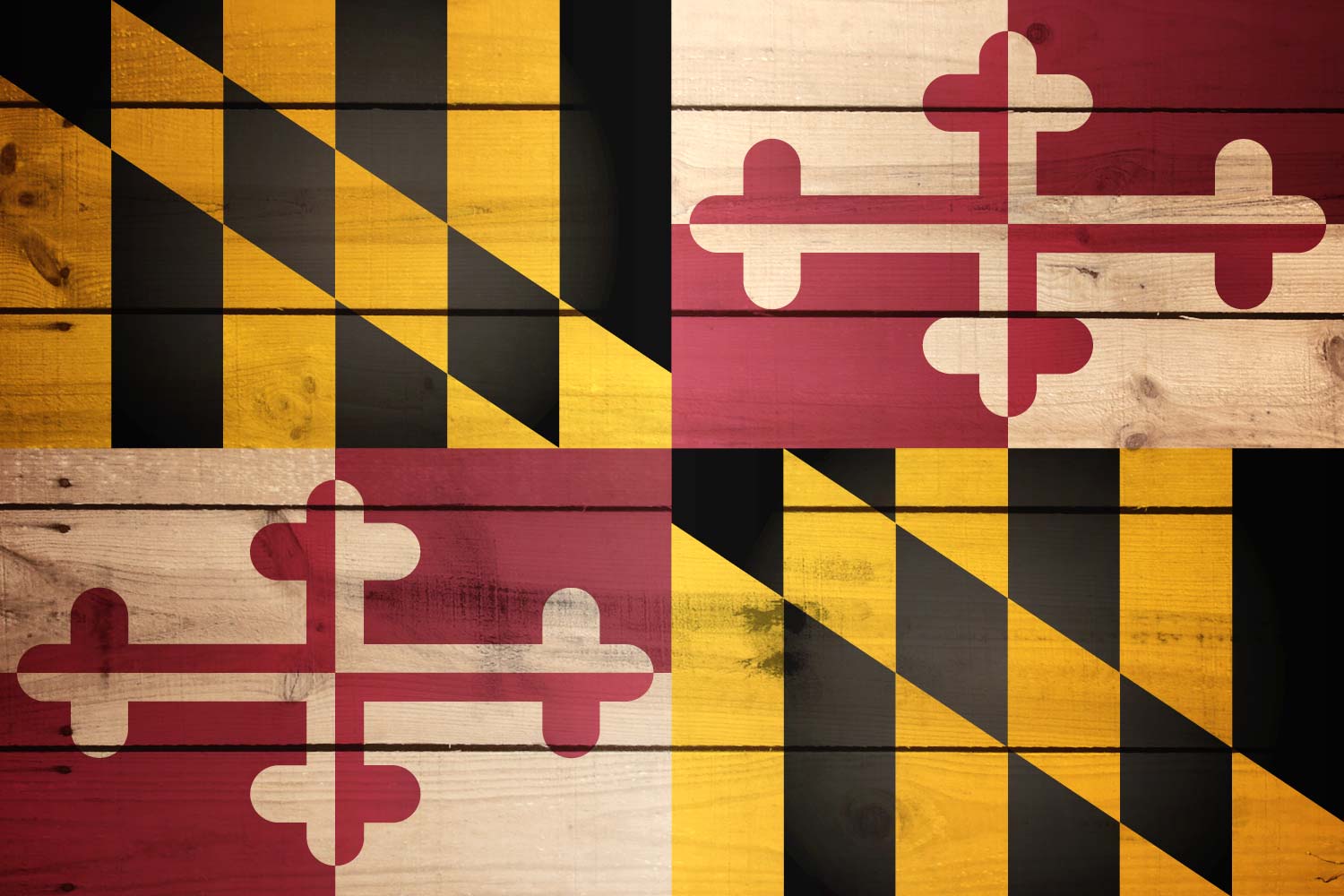 Marylands Flag The Wooden Marylander Flag 1500x1000