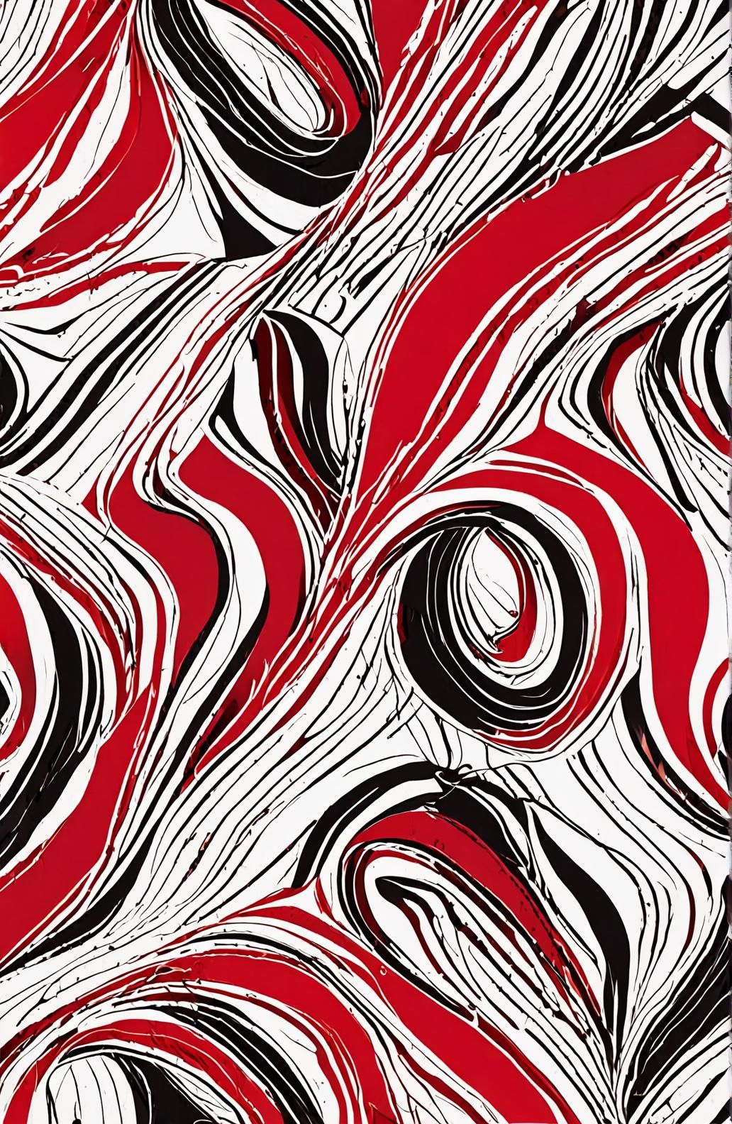 Red Black White Abstract Wallpaper