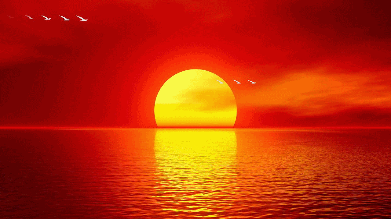 Beautiful Ocean Sunset Wallpaper HD