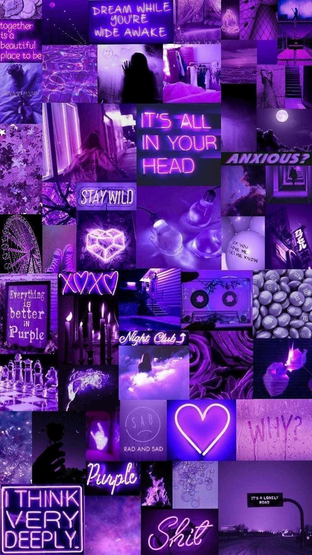 Purple Neon Aesthetic Computer Wallpaper