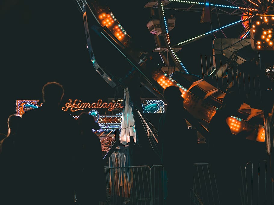 HD Wallpaper Silhouette Of Person Near Ferris Wheel